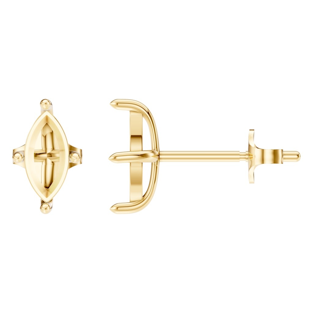 EA-9917 Yellow Gold Earrings UNSET - Main View