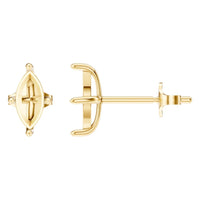 EA-9917 Yellow Gold Earrings UNSET - Main View