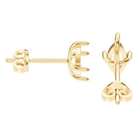 EA-9917 Yellow Gold Earrings UNSET - Side View