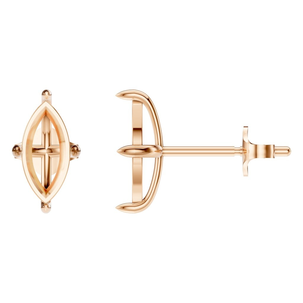 EA-9917 Rose Gold Earrings UNSET - Main View