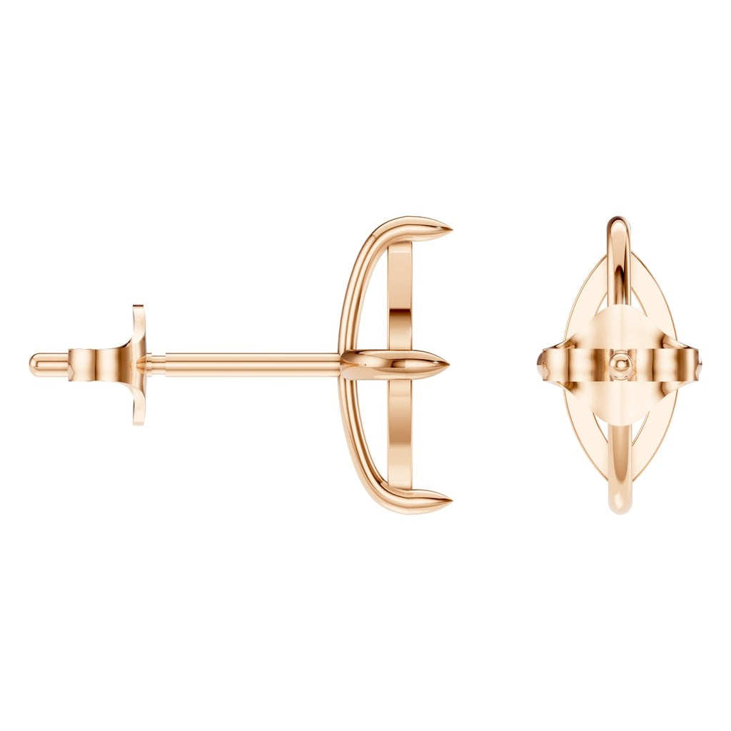 EA-9917 Rose Gold Earrings UNSET - Angle View