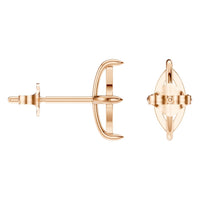 EA-9917 Rose Gold Earrings UNSET - Angle View
