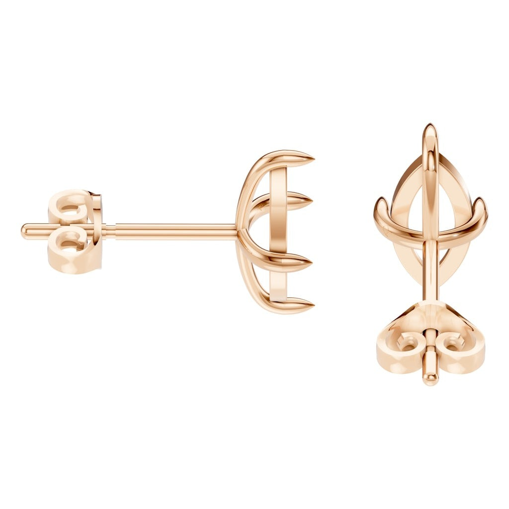EA-9917 Rose Gold Earrings UNSET - Side View