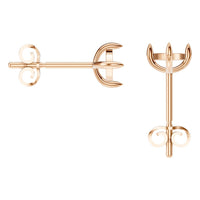 EA-9917 Rose Gold Earrings UNSET - Back View