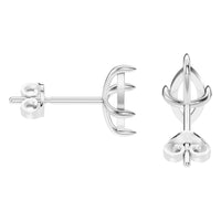 EA-9917 White Gold Earrings UNSET - Side View