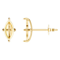 EA-9917 Yellow Gold Earrings UNSET - Main View