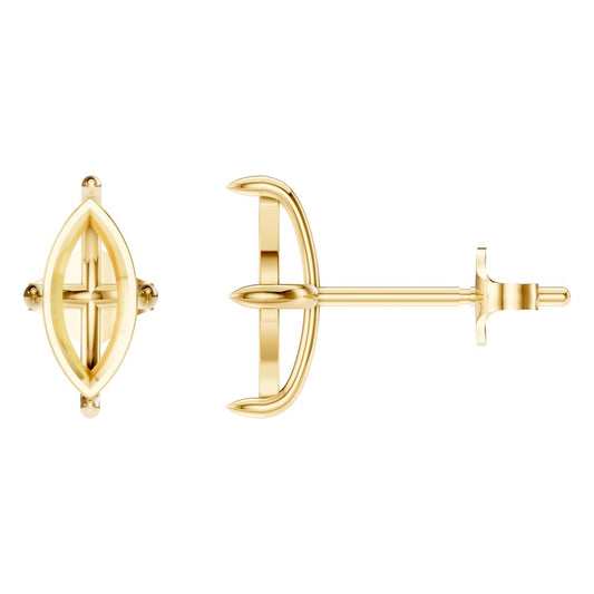 EA-9917 Yellow Gold Earrings UNSET - Main View