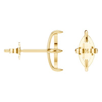 EA-9917 Yellow Gold Earrings UNSET - Angle View