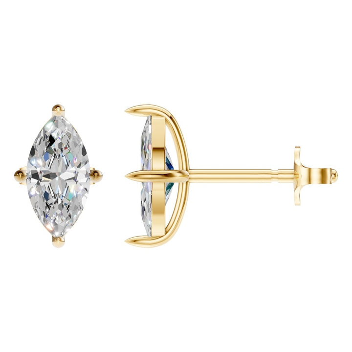Solitaire Earrings Mounting - Marquise 10x5mm