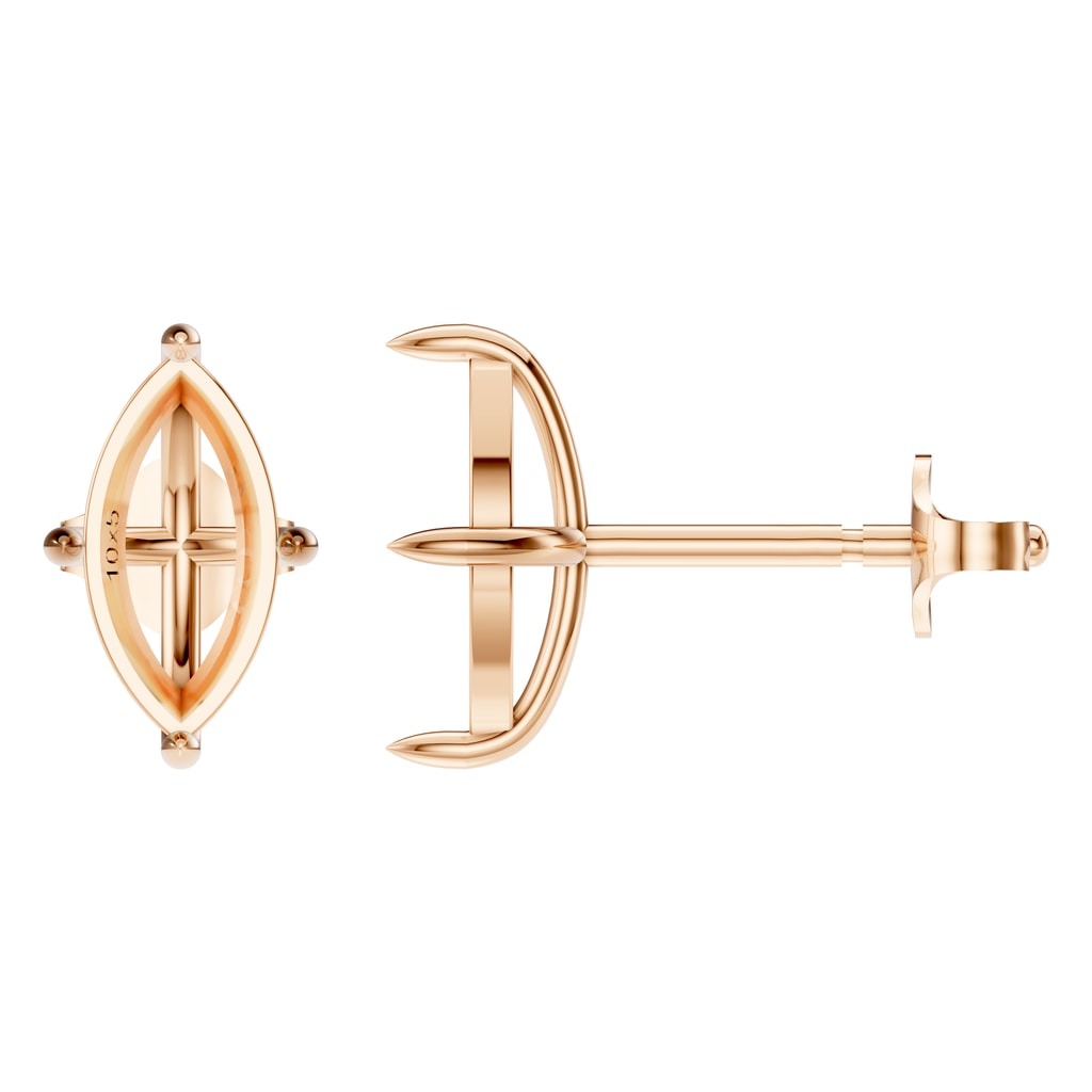 EA-9917 Rose Gold Earrings UNSET - Main View