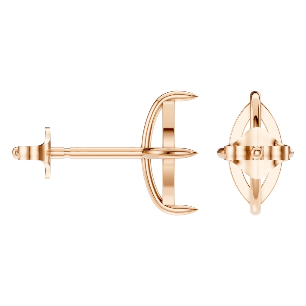 EA-9917 Rose Gold Earrings UNSET - Angle View