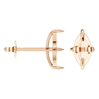 EA-9917 Rose Gold Earrings UNSET - Angle View