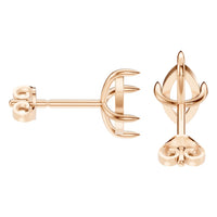 EA-9917 Rose Gold Earrings UNSET - Side View