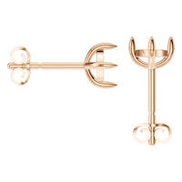 EA-9917 Rose Gold Earrings UNSET - Back View