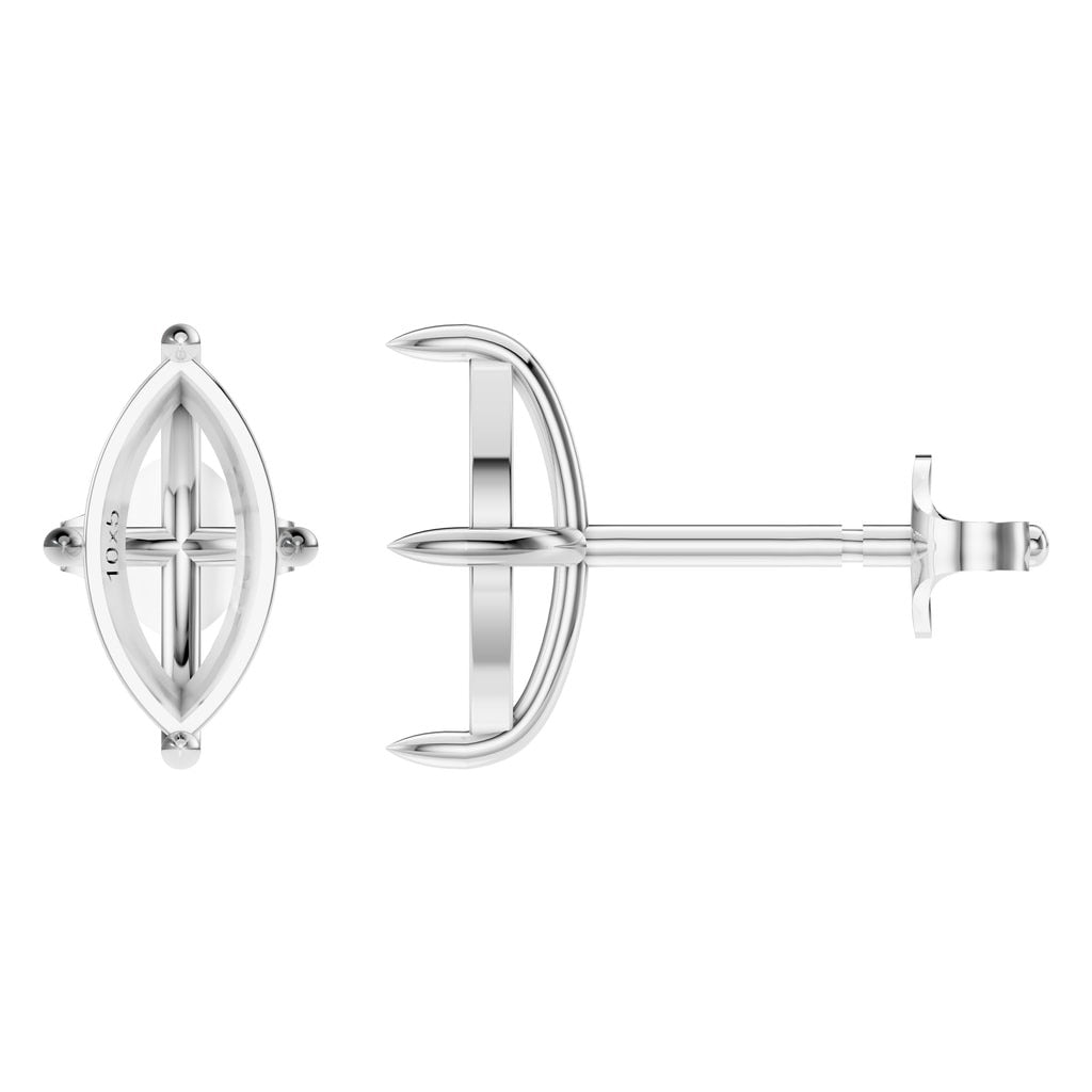 EA-9917 White Gold Earrings UNSET - Main View