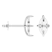 EA-9917 White Gold Earrings UNSET - Angle View