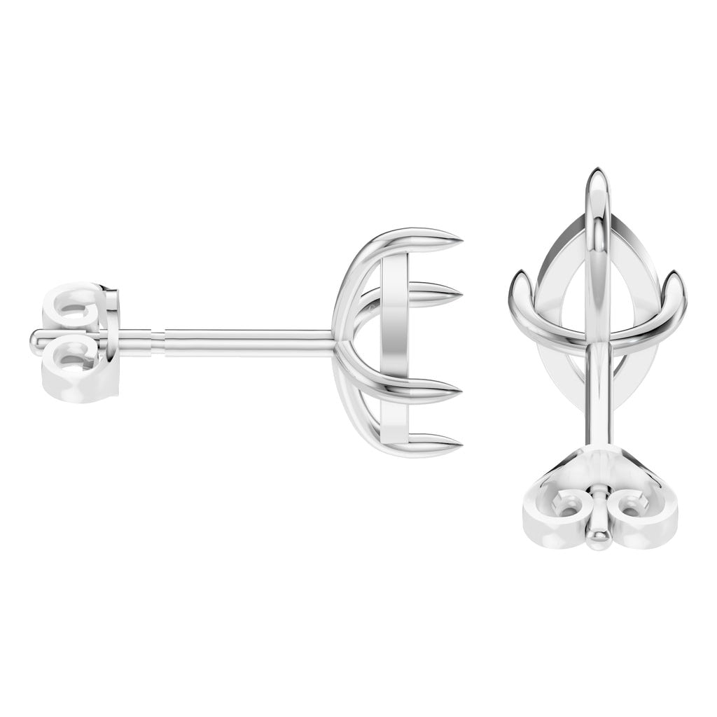 EA-9917 White Gold Earrings UNSET - Side View