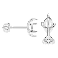 EA-9917 White Gold Earrings UNSET - Side View
