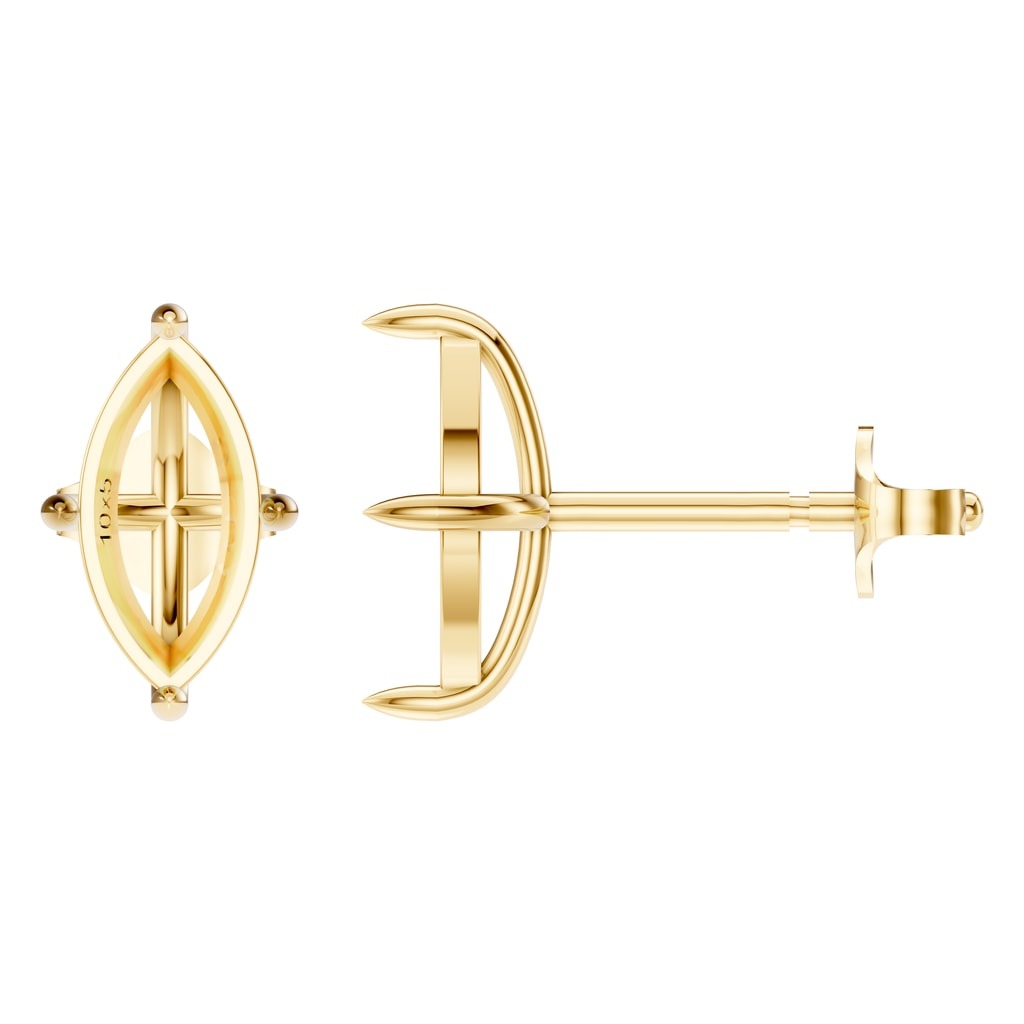 EA-9917 Yellow Gold Earrings UNSET - Main View