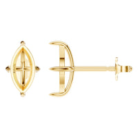 EA-9917 Yellow Gold Earrings UNSET - Main View