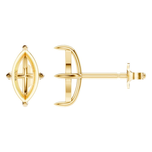 EA-9917 Yellow Gold Earrings UNSET - Main View