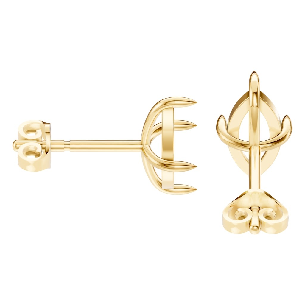 EA-9917 Yellow Gold Earrings UNSET - Side View