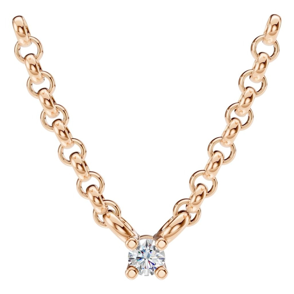 NE-1052 Rose Gold Necklace SET - Main View