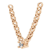 NE-1052 Rose Gold Necklace SET - ANGLE