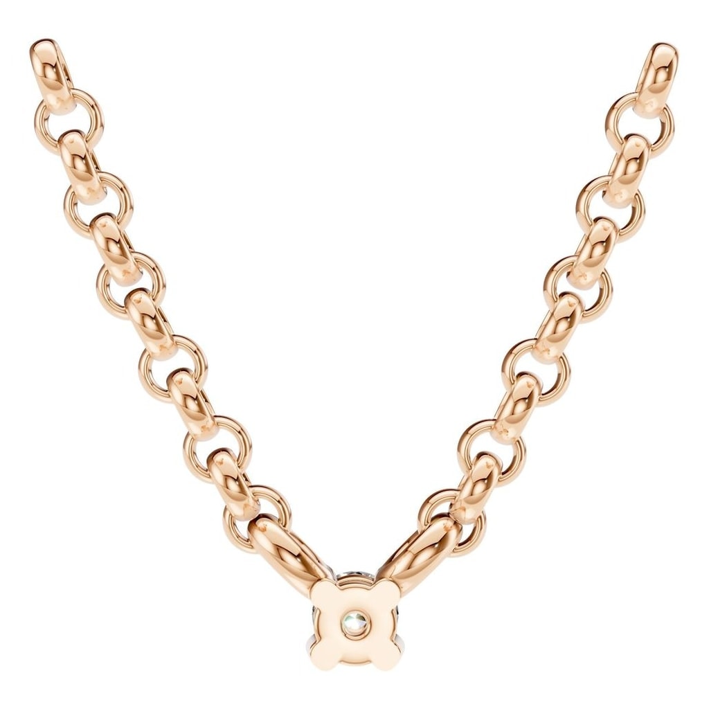 NE-1052 Rose Gold Necklace SET - BACK