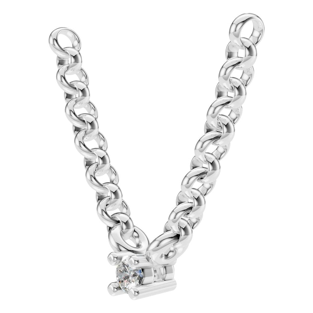 NE-1052 White Gold Necklace SET - ANGLE