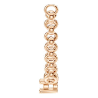 NE-1052 Rose Gold Necklace UNSET - Side View