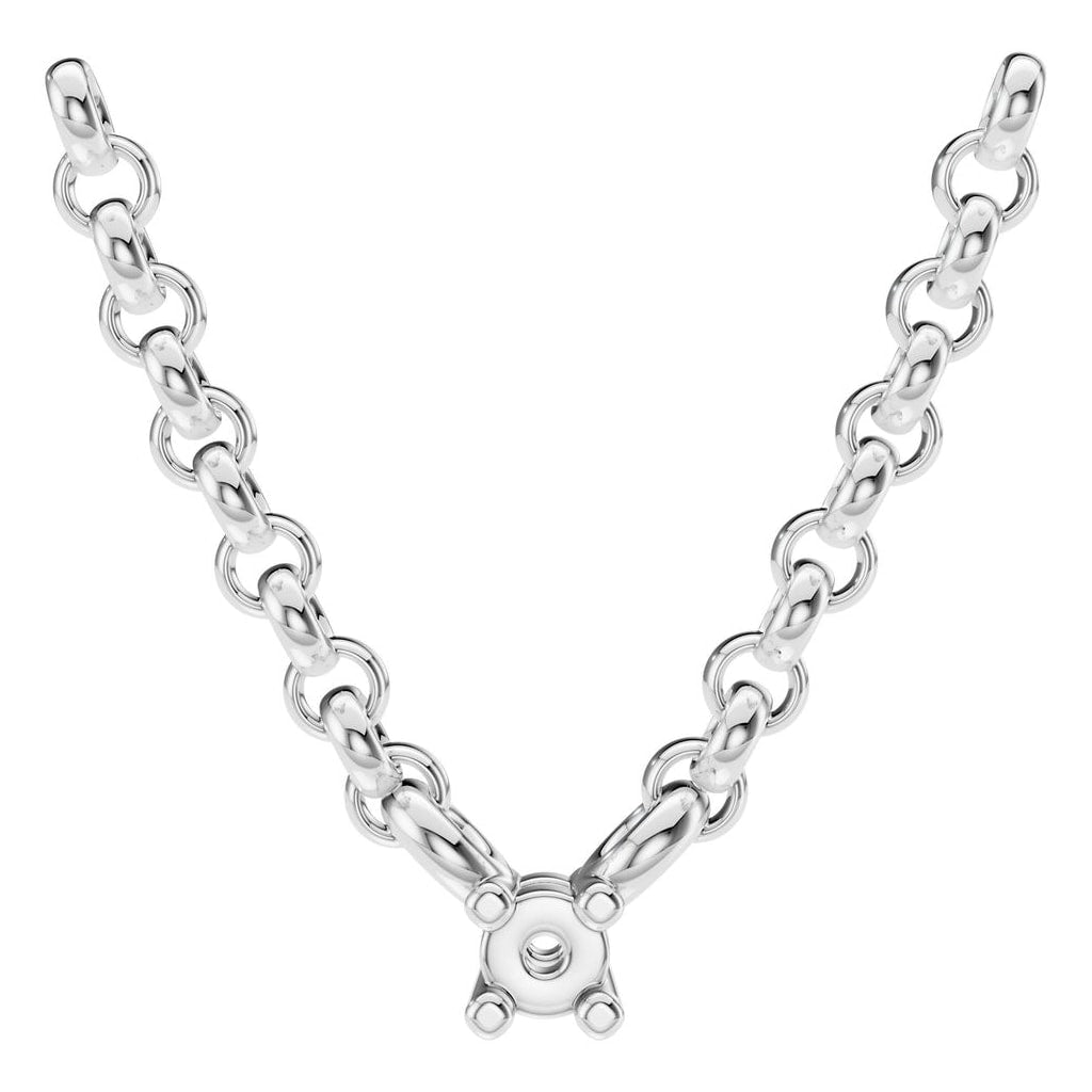 NE-1052 White Gold Necklace UNSET - Main View