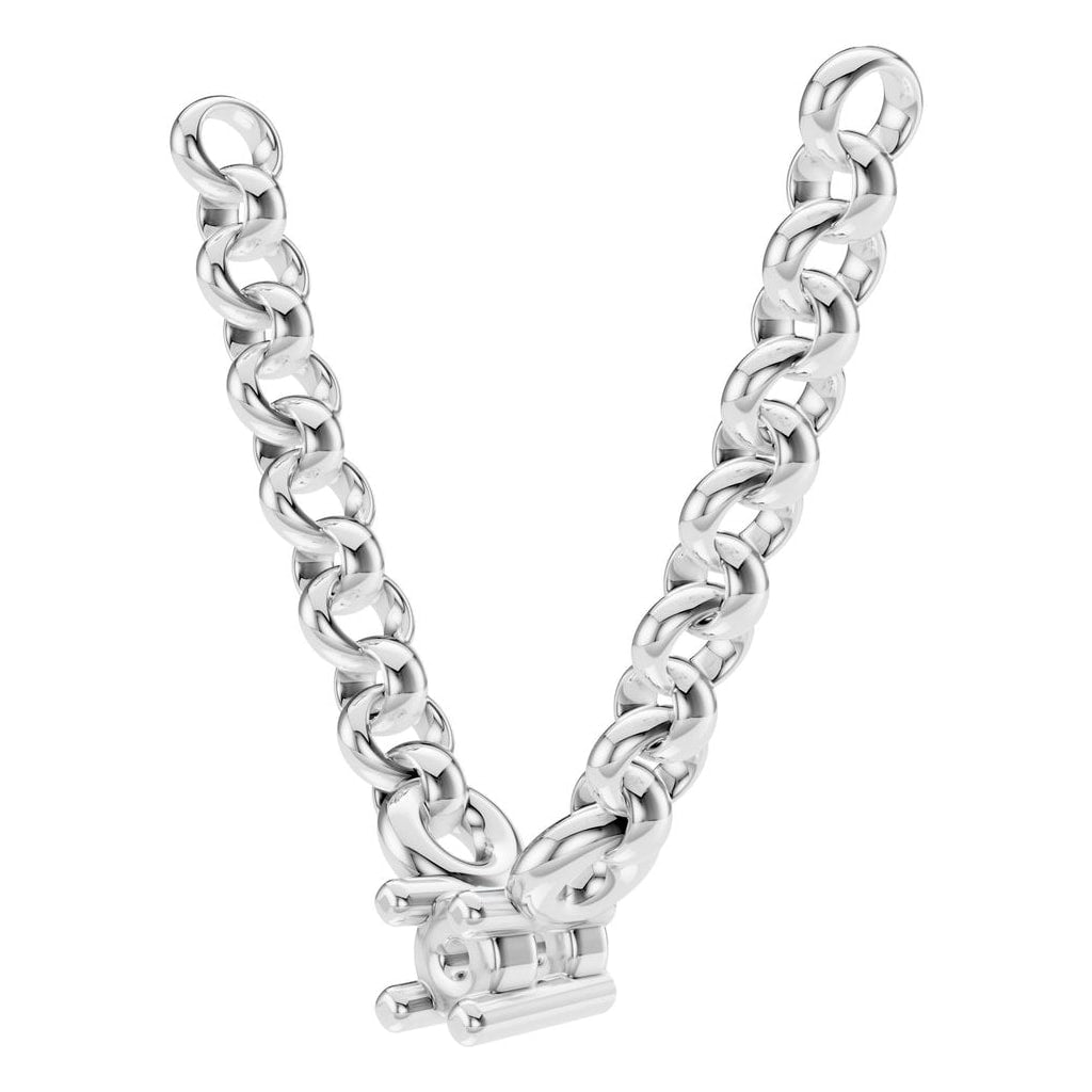 NE-1052 White Gold Necklace UNSET - ANGLE