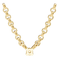 NE-1052 Yellow Gold Necklace UNSET - BACK