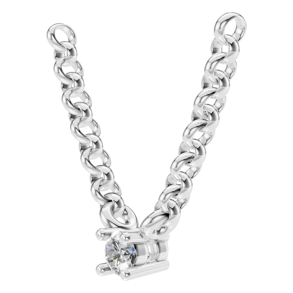 NE-1052 White Gold Necklace SET - ANGLE