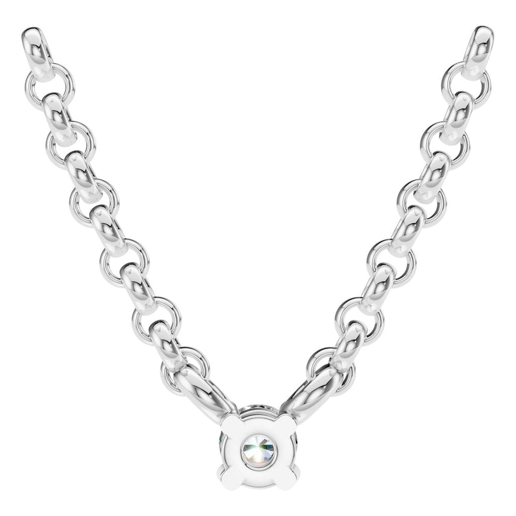 NE-1052 White Gold Necklace SET - BACK
