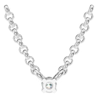 NE-1052 White Gold Necklace SET - BACK