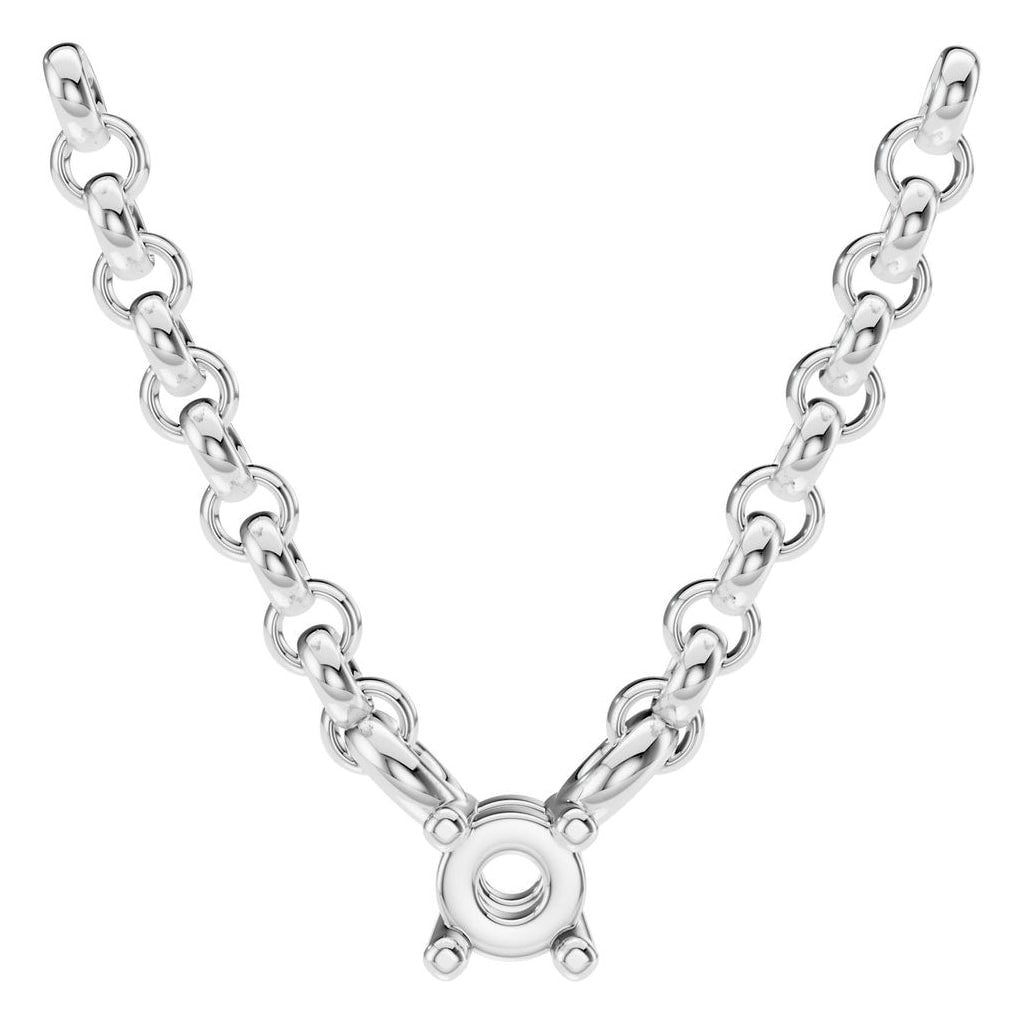 NE-1052 White Gold Necklace UNSET - Main View