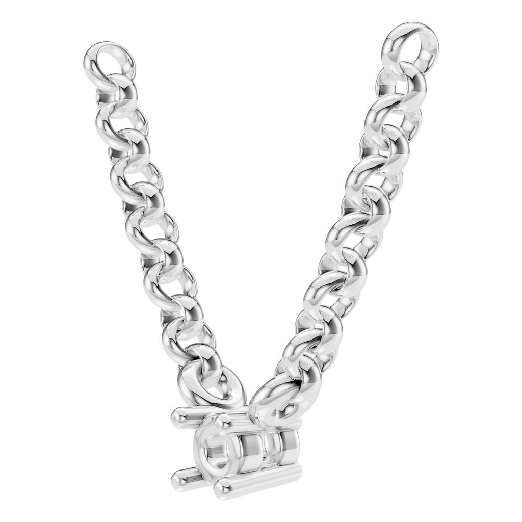 NE-1052 White Gold Necklace UNSET - ANGLE