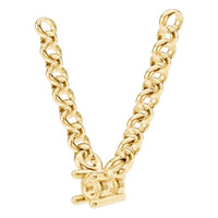 NE-1052 Yellow Gold Necklace UNSET - ANGLE