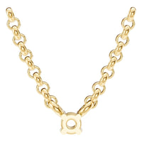 NE-1052 Yellow Gold Necklace UNSET - BACK