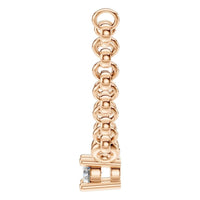 NE-1052 Rose Gold Necklace SET - Side View