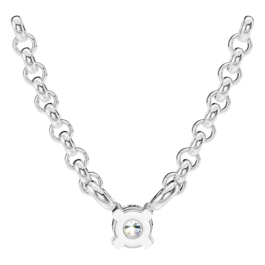 NE-1052 White Gold Necklace SET - BACK