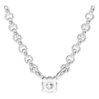 NE-1052 White Gold Necklace SET - BACK