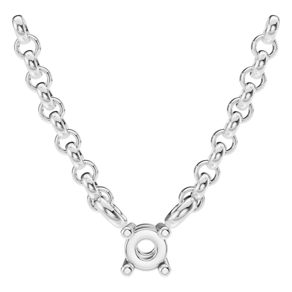 NE-1052 White Gold Necklace UNSET - Main View