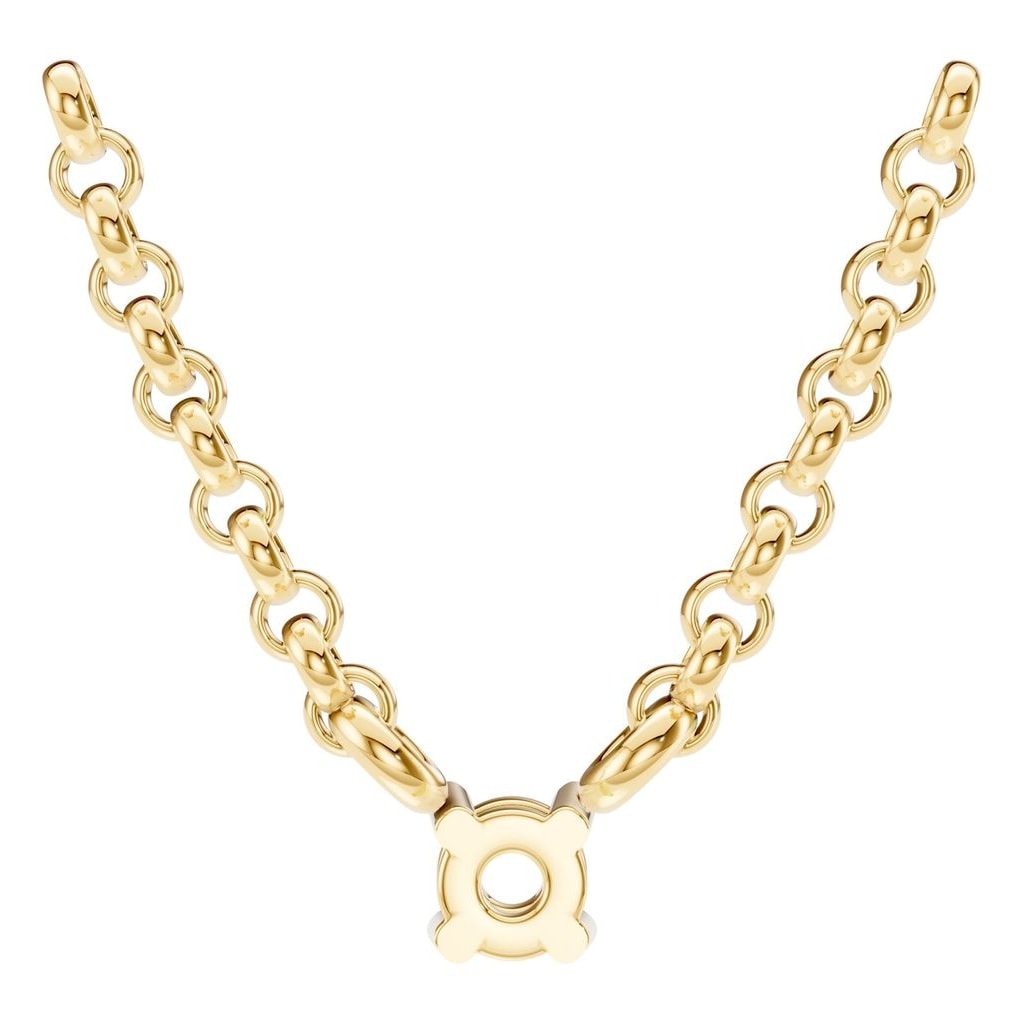 NE-1052 Yellow Gold Necklace UNSET - BACK