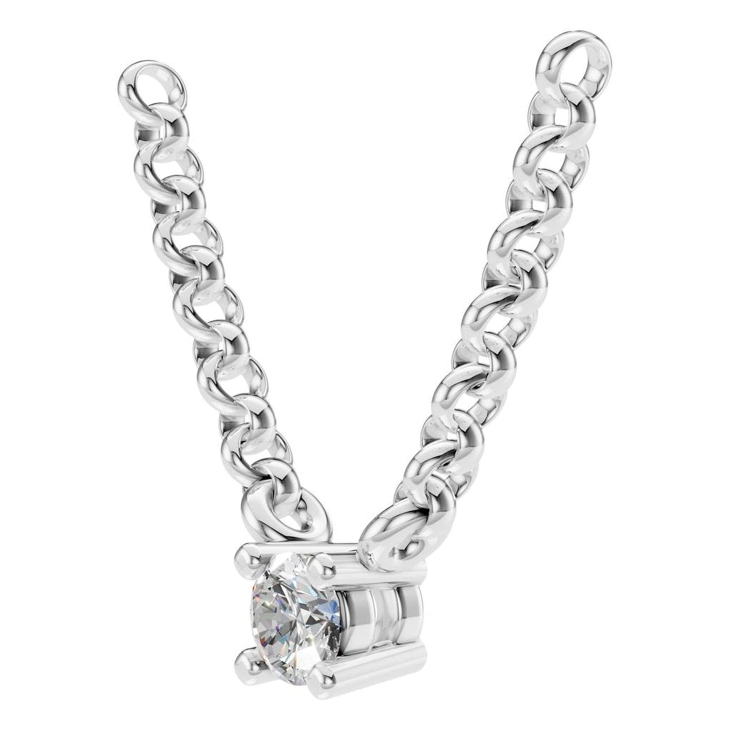 NE-1052 White Gold Necklace SET - ANGLE