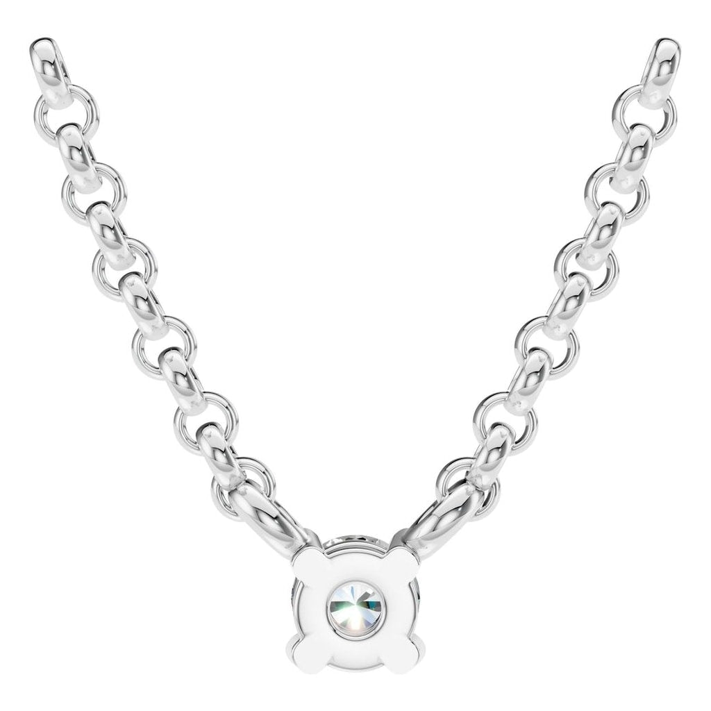 NE-1052 White Gold Necklace SET - BACK