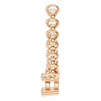NE-1052 Rose Gold Necklace UNSET - Side View