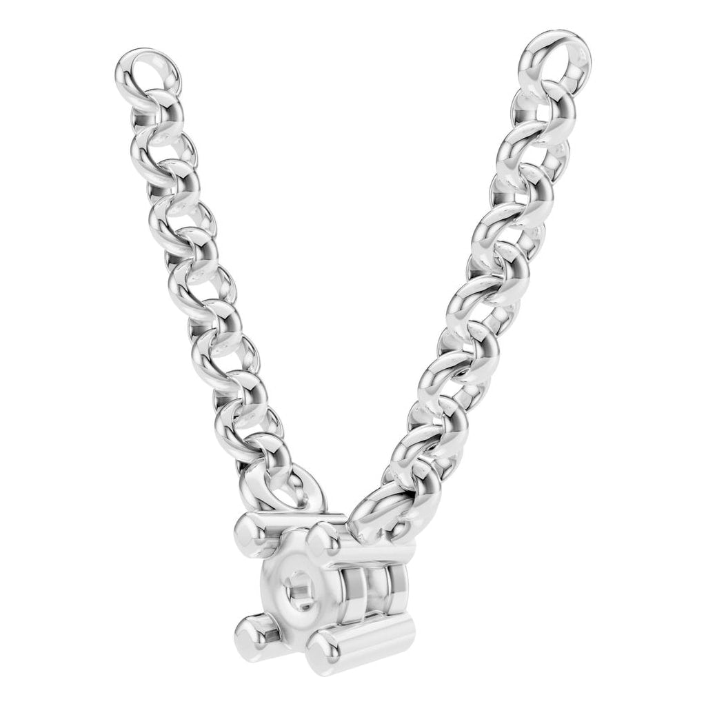 NE-1052 White Gold Necklace UNSET - ANGLE